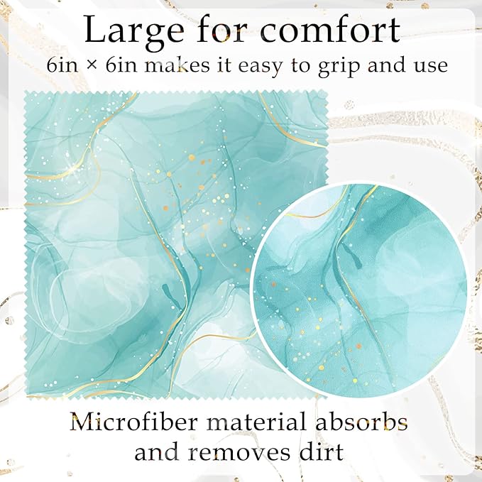 Sinmoe 20 Pcs Microfiber Cleaning Cloth Cute Marble Design Microfiber Cloth - Image 3