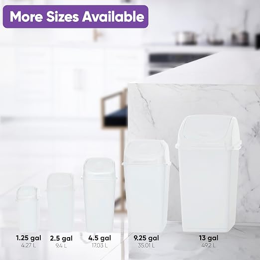 Superio Small Plastic Trash Can - Image 7