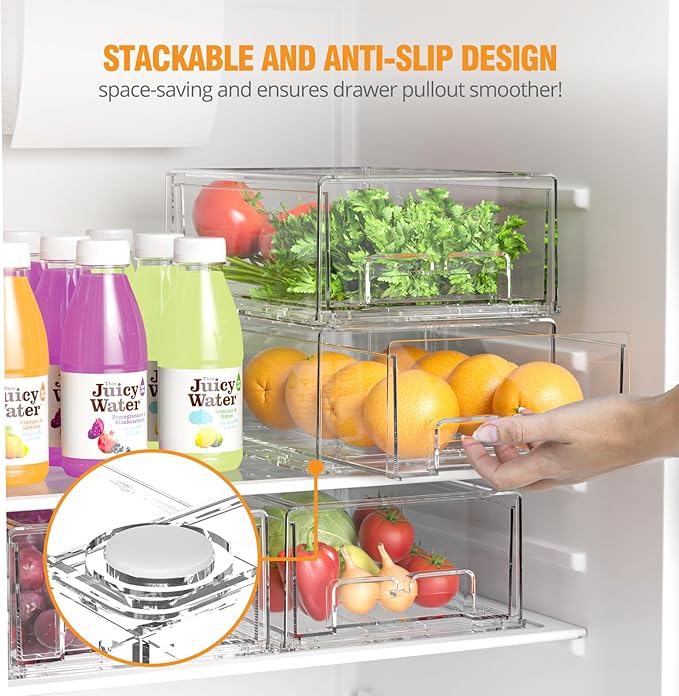 2 Pack Stackable Storage Drawers - Image 3