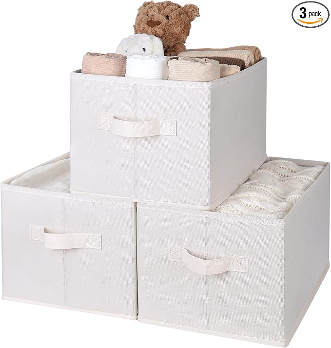 WUIKE Storage Baskets for Shelves, Fabric Storage Bins by WUIKE