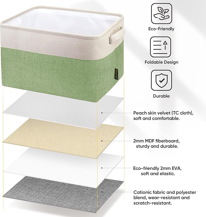 BALEINE 3 Pack Fabric Storage Bins - Image 6