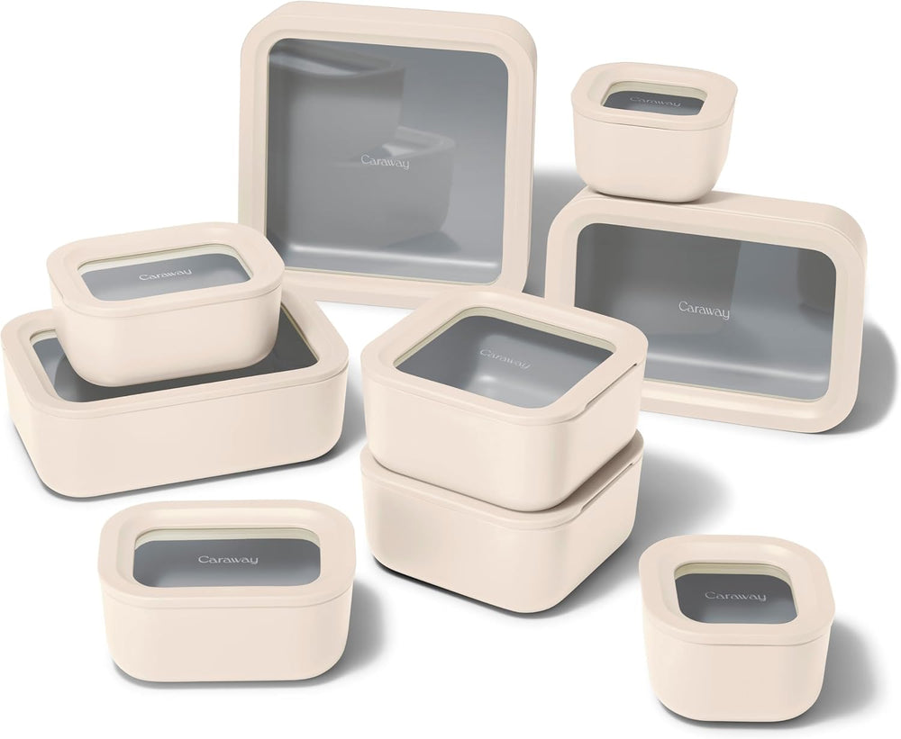 Caraway 22-Piece Glass Food Storage Set, Storage Containers for Food