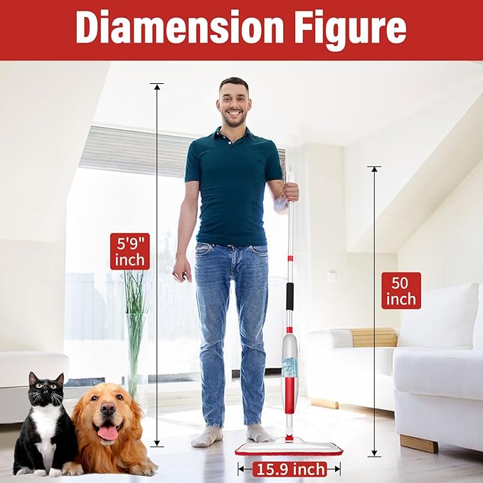 Mops for Floor Cleaning Wet Spray Mop - Image 5