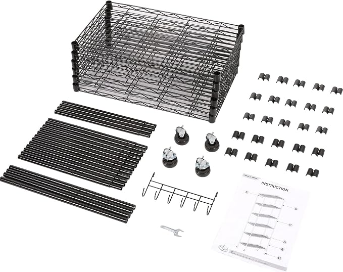 Himimi 6-Tier Storage Shelf Units, Adjustable Wire Shelving - Image 9