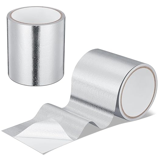Zonon 2 Rolls Aluminum Foil Tape Heat Shield Tape Barrier Adhesive Reflective by Zonon