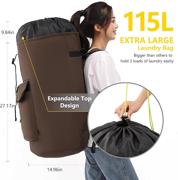 laundry bag backpack, extra-large heavy duty laundry bags, laundry backpack - Image 8