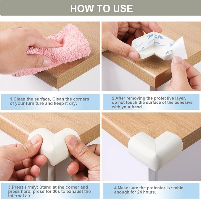 8 Pack Soft Sponge Table Corners, Corner Protector Baby, Baby Proofing Corner - Image 7