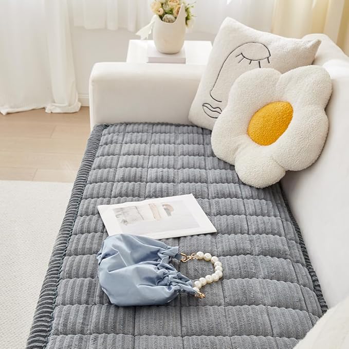 Couch Cover for Dogs Washable, Fuzzy Pet Couch Covers for 2 Cushion Sofa Pet - Image 6