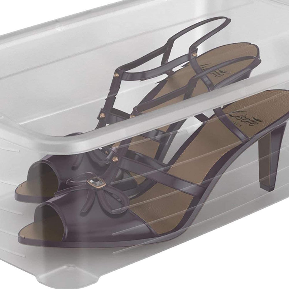 Life Story 6 Liter Shoe, Accessory, and Closet Plastic Storage Box Multi-Purp...