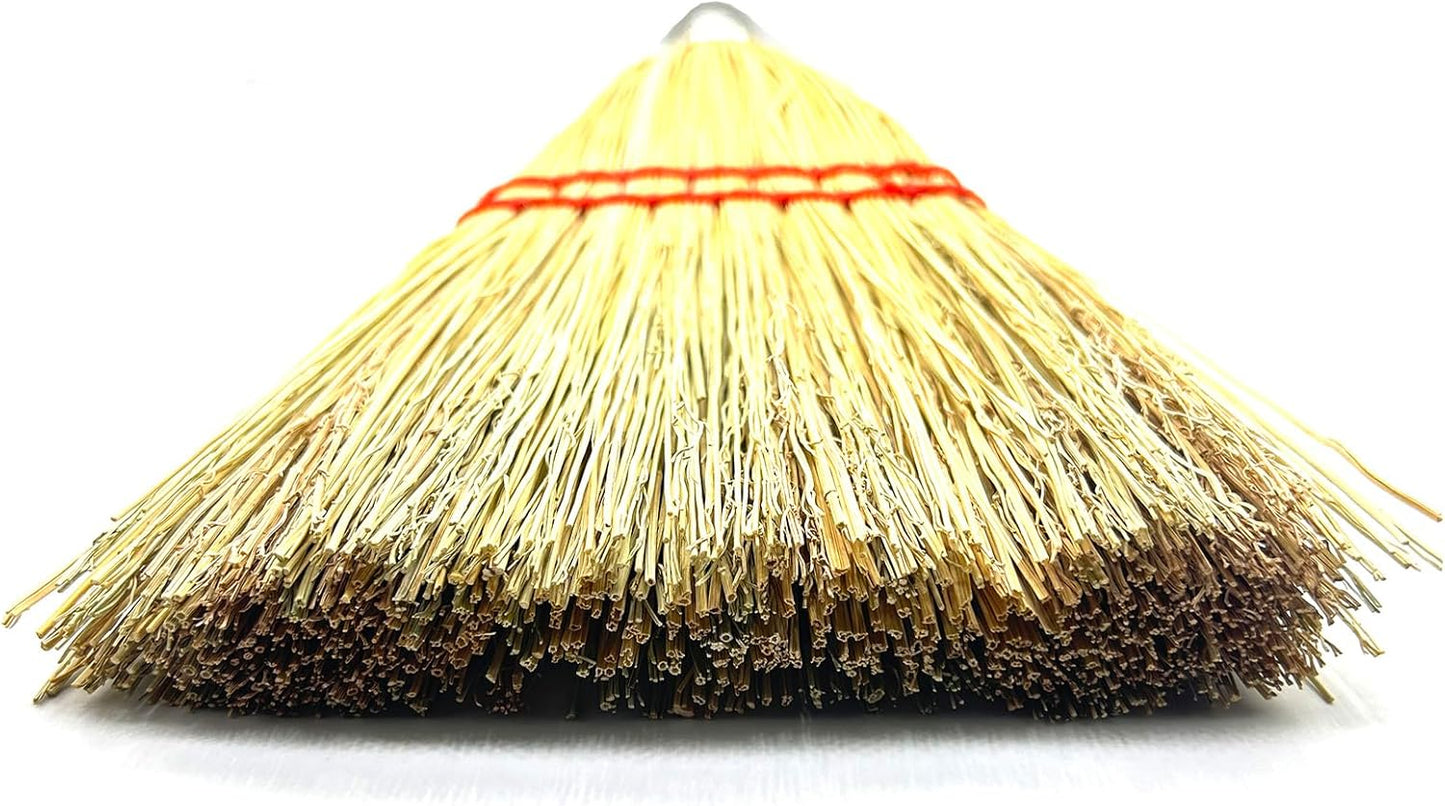 12 Inch Corn Handmade Broom Mini Whisk Made of Natural Corn Broom Straw with a Solid Metal Hang Design for Outdoor Car Porch Debris Dust Dirt Driveways Sidewalks Halloween