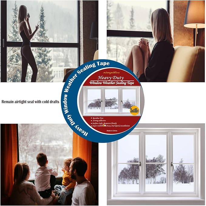 Transparent Weather Sealing Tape, 3-Inch x 85FT, Windows and Shower Glass Gaps - Image 6