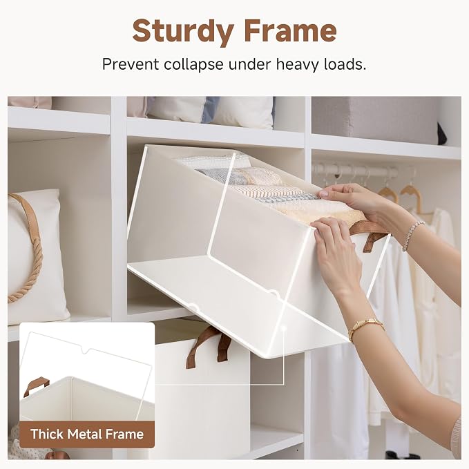 StorageWorks 45L Extra Large Fabric Storage Bins - Image 4