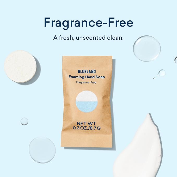 BLUELAND Foaming Hand Soap Refill Tablets, Fragrance Free, Eco Friendly - Image 4