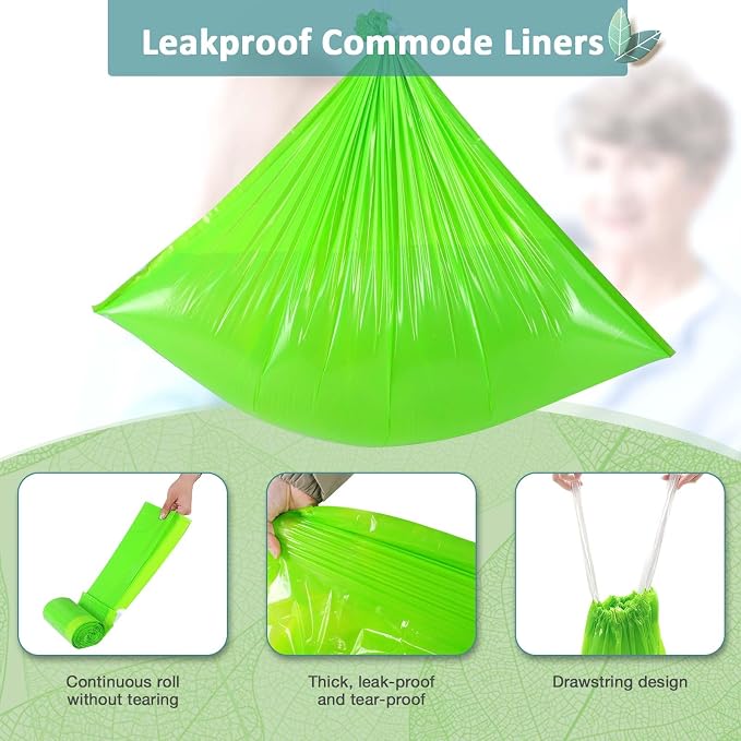 Commode Liners for Bedside Commode Vanilla Scented 150pcs Disposable Bags - Image 4