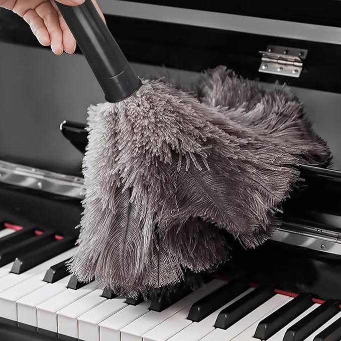 Retractable Feather Duster-Genuine Ostrich Feathers, Anti-Static, Reusable - Image 7
