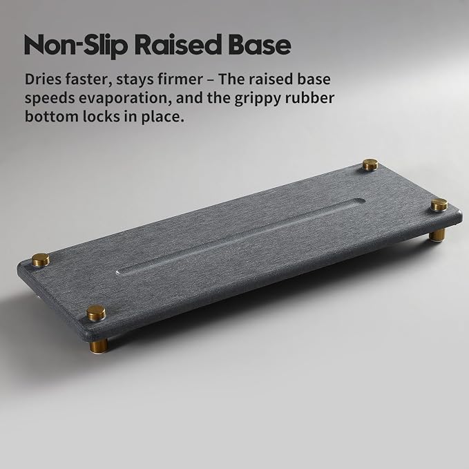 Kitchen Sink Caddy Water Absorbing Stone Drying Tray, Diatomite Bathroom Sink - Image 6