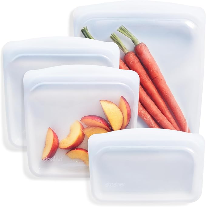 Stasher Premium Silicone Reusable Food Storage Bags, Lunch Bag, Travel by Stasher