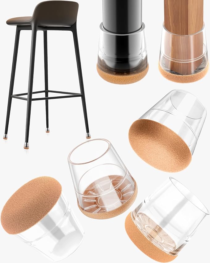24-Pack Silicone Chair Leg Floor Protectors by Yomanta
