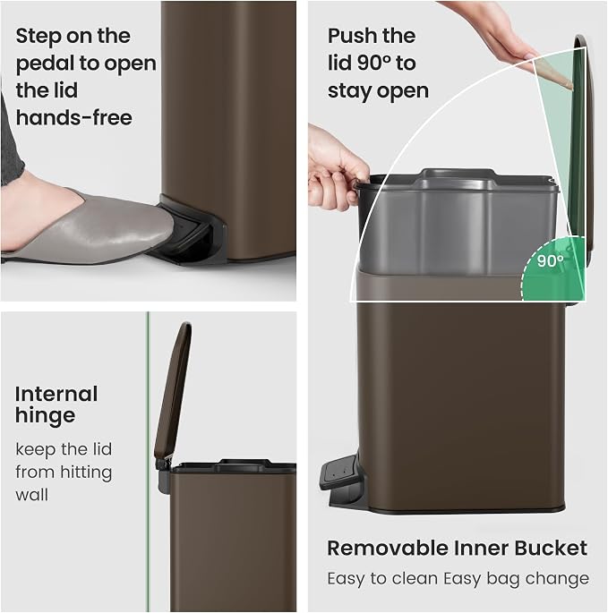 Cesun Small Bathroom Trash Can - Image 5