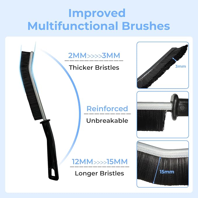 Crevice Cleaning Brush, Hard-Bristled Gap Scrub Brush, Toilet Gap Cleaning - Image 3