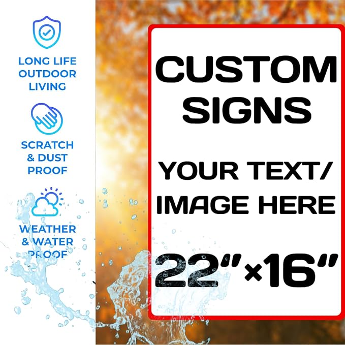 Custom Sign, Personalized Metal Signs, Aluminum Weatherproof Metal Sign - Image 3