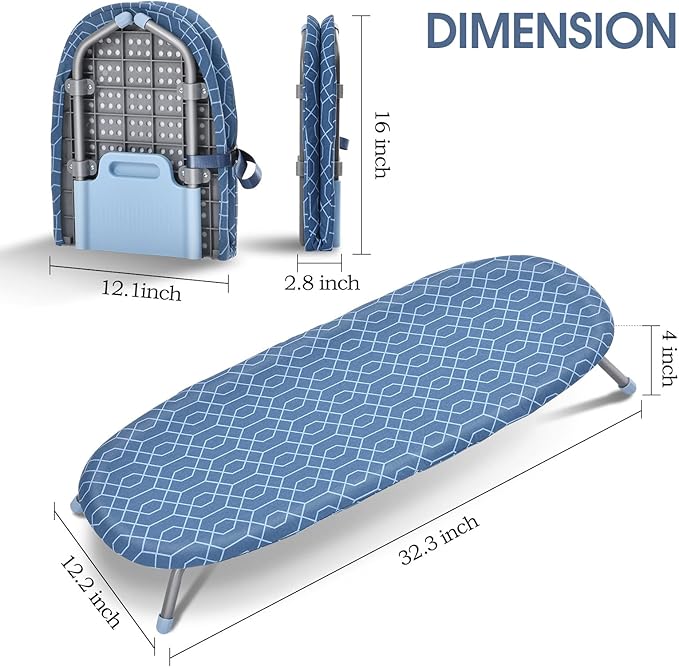 APEXCHASER Foldable Ironing Board, Tabletop Small Ironing Board - Image 6