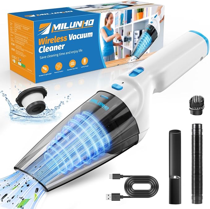 Powerful Handheld Vacuum Cordless, 9500PA Rechargeable Car Vacuum Portable by Unknown