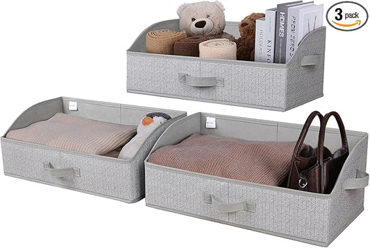 WUIKE Closet Organizers and Storage, Trapezoid Storage Bins, Fabric Closet Bins by WUIKE