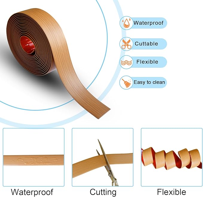 Floor/Door Flat Transition Strip & Self Adhesive Floor Vinyl Floor Edge Trim - Image 2