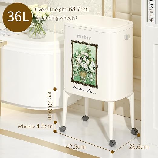 MRBIN Metal Kitchen Trash Can - Image 6