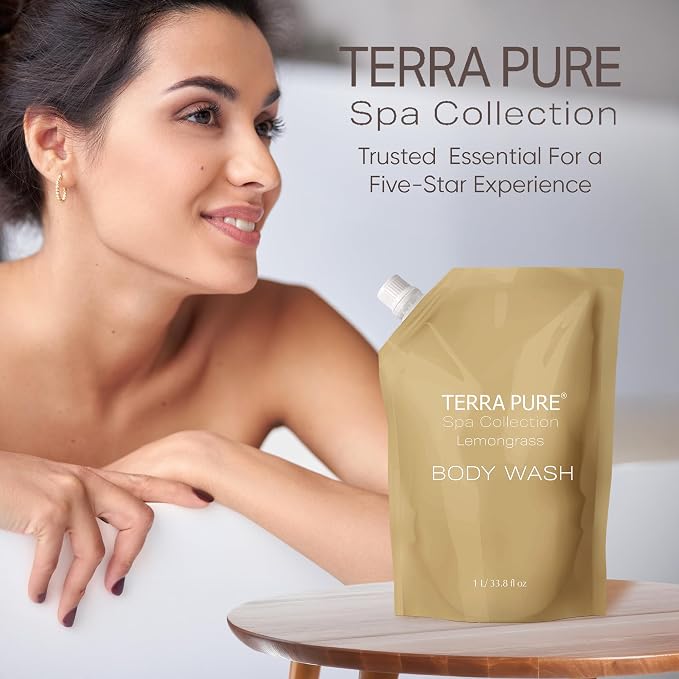 Terra Pure Spa Collection 1 Liter Body Wash Refill Bag - Image 6