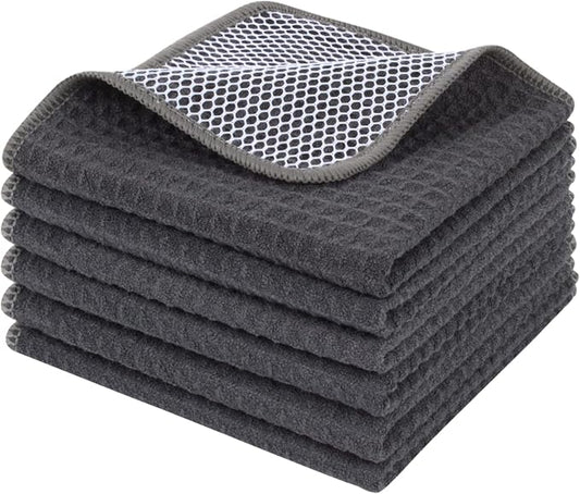 KinHwa Kitchen Washcloths for Dishes Absorbent Microfiber Dish Cloths Quick Dry by KinHwa