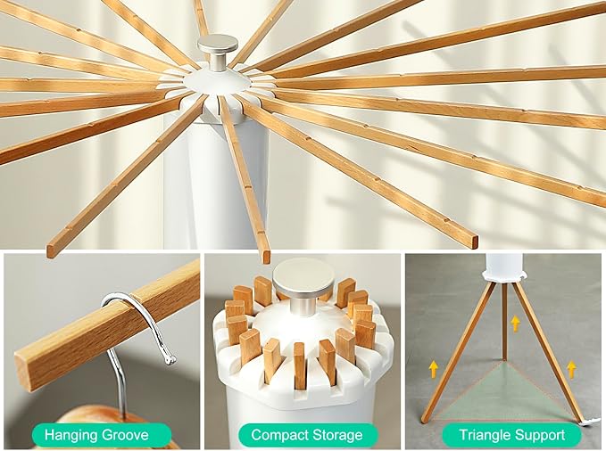 Cylinder Tripod Clothes Drying Rack - Image 5