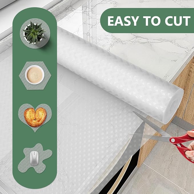 Shelf Liners, Non-Adhesive Drawer Liner, Waterproof & Oil-Proof Kitchen Cabinet - Image 3