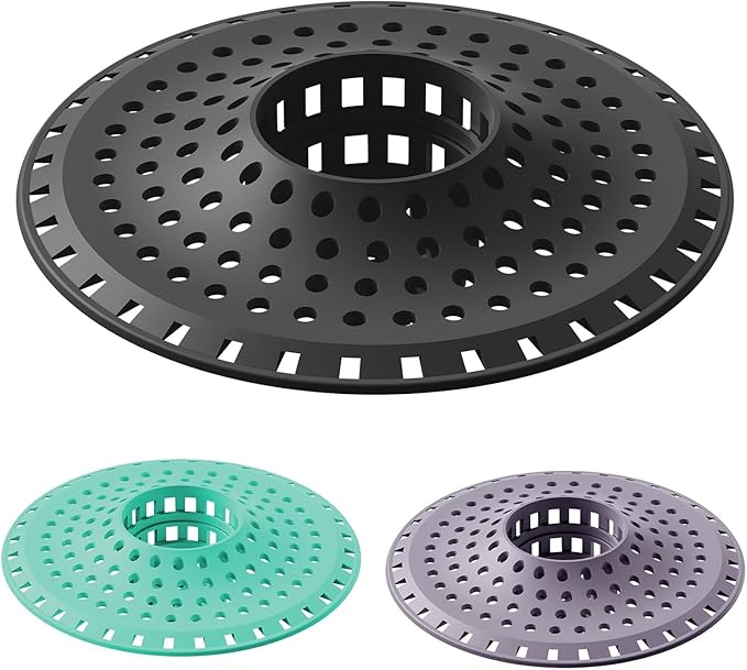 Shower Hair Drain Catcher, Silicone Bathtub Drain Hair Catcher Strainer by SayGoodbyetoHairClogging