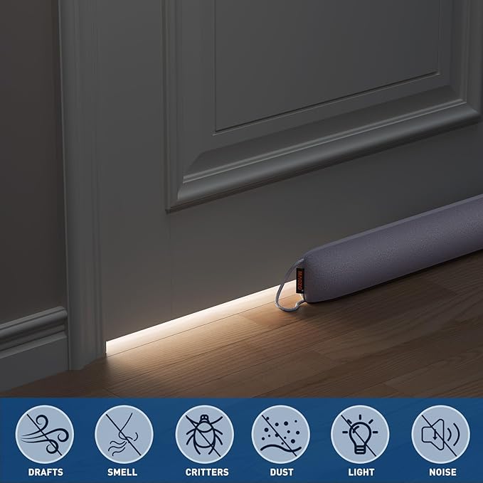 MAGZO Door Draft Stopper, 36 Inch x 2pcs Under Door Draft Blocker Noise Stopper - Image 5