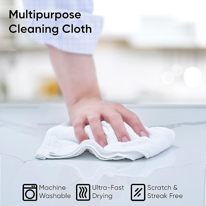 Superio Terry Cloth Rags White Washcloths 100% Cotton 12" Cleaning Cloths - Image 5