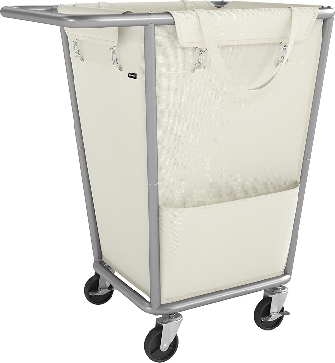 SONGMICS Laundry Basket with Wheels, 34.3 Gallons Rolling Laundry Hamper with by SONGMICSbySONGMICSHOME