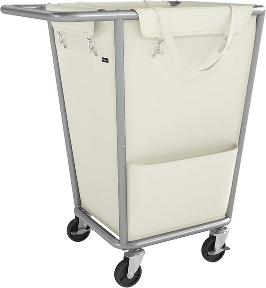 SONGMICS Laundry Basket with Wheels, 34.3 Gallons Rolling Laundry Hamper with by SONGMICSbySONGMICSHOME