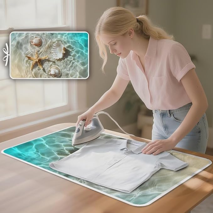 Ironing Mat Thickened Beach Starfish Ironing Blanket Travel Portable Ironing - Image 3