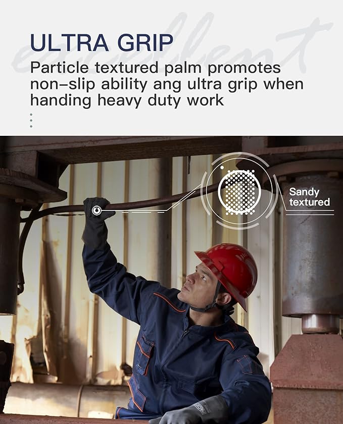 PACIFIC PPE Chemical Resistant Gloves, Heavy Duty Industrial Rubber Gloves - Image 4