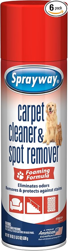 Sprayway Carpet Cleaner, 19oz | Removes Pet Stains & Odors, Foaming Action | by Sprayway