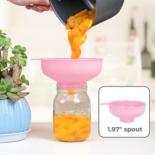 Wide Mouth Kitchen Funnel, Food Grade Plastic Cooking Canning Funnel - Image 4