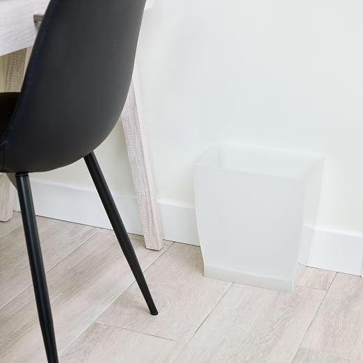 iDesign Small Rectangular Bathroom Trash Set of 2 Waste Can - Image 5