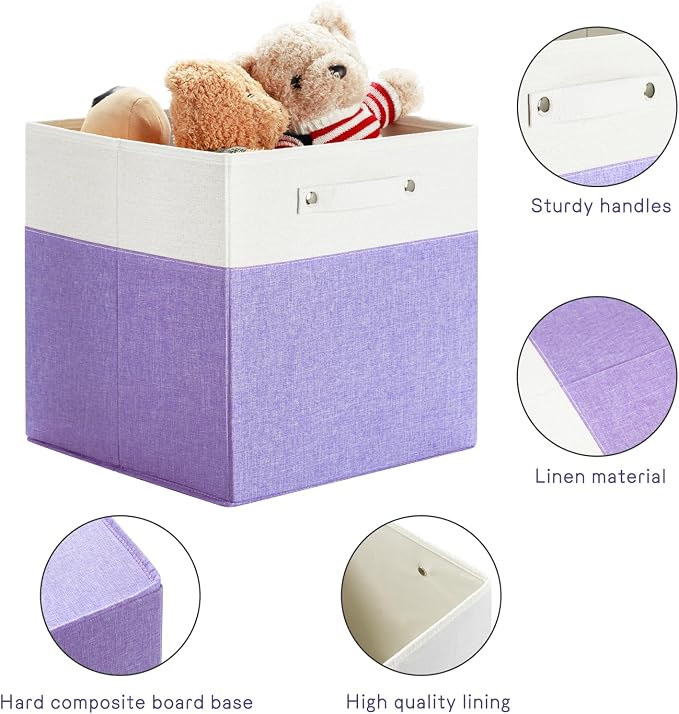 13 x 13 Inch Fine Linen Storage Bins - Image 6