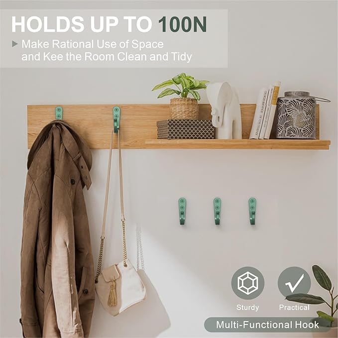 20PCS Heavy Duty Metal Wall Hooks, Coat Hooks - Image 6