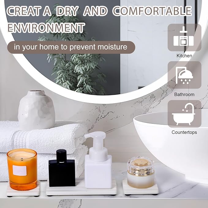 6PCS Fast Drying Diatomite Stone Sink Tray, Stone Drying Tray - Image 6