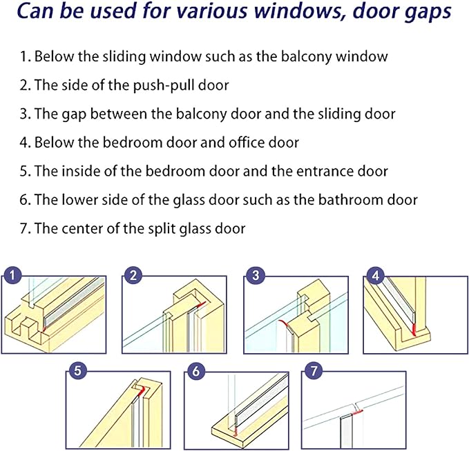TAROSE Weather Stripping, Silicone Door Seal Strip Door, Transparent 16 Feet - Image 3