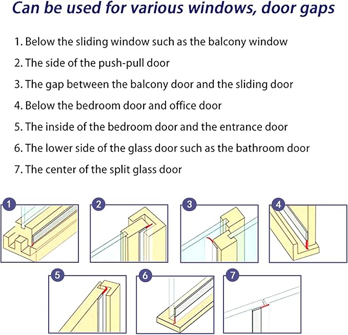 TAROSE Weather Stripping, 33 Feet Weather Stripping Door Seal Door Draft - Image 3