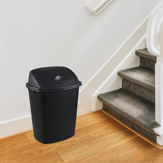 4 Pack 40 Liter Swing Lid Kitchen Garbage Can, Plastic Trash Can - Image 5